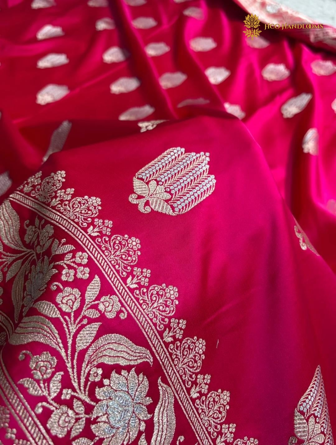 Premium Mashru Katan Silk Banarasi Saree - All Over Motifs