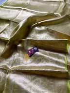 Pure Tissue Silk Tanchui Brocade Handloom Banarasi Saree
