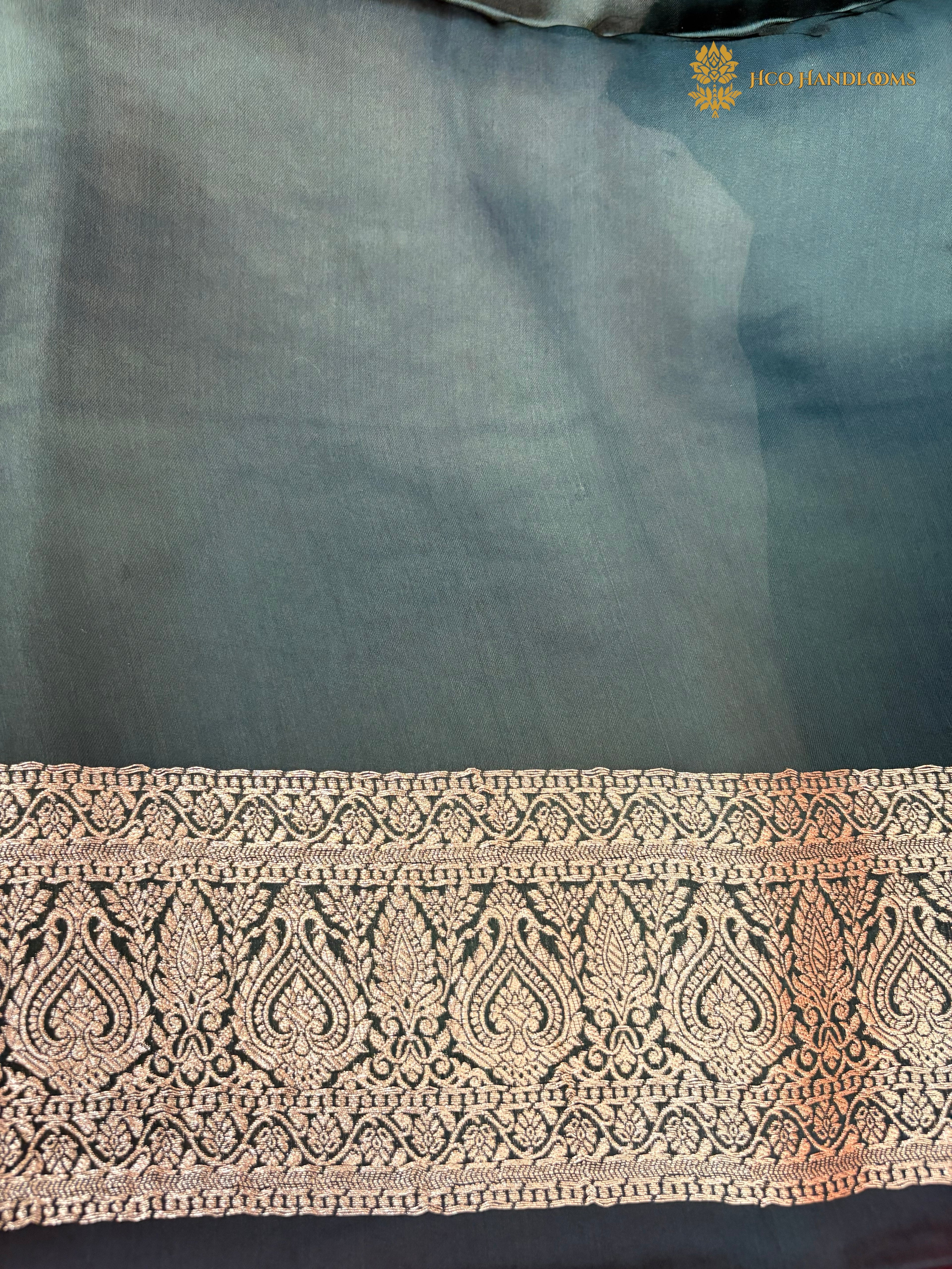 Premium Mashru Crepe Silk Banarasi Saree - All Over Jangla