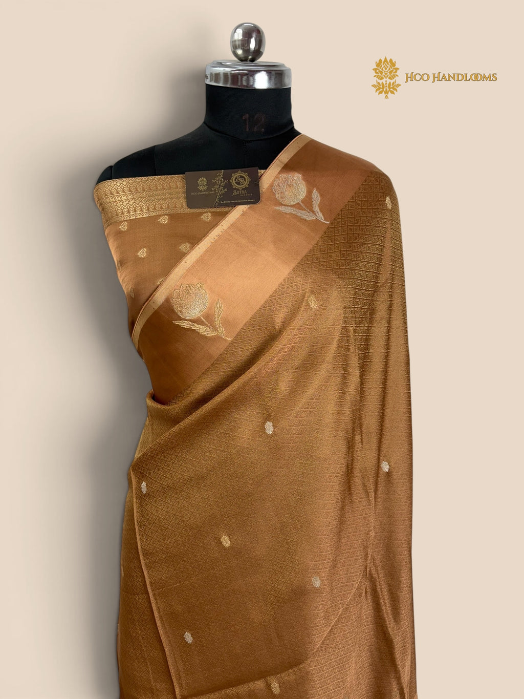 Premium Mashru Crepe Silk Banarasi Saree - All Over Tanchui Motifs