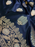 Premium Mashru Katan Silk Banarasi Saree - All Over Motifs