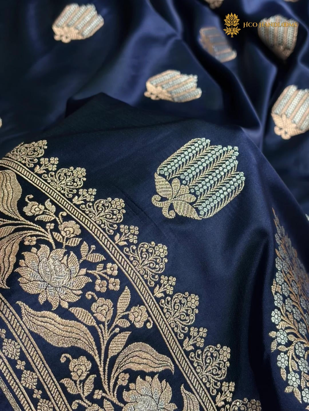 Premium Mashru Katan Silk Banarasi Saree - All Over Motifs