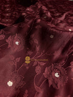 Premium Mashru Katan Silk Banarasi Saree With Tanchui Brocade Floral Motifs