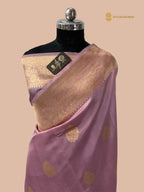 Pure Mango Katan Silk Handloom Banarasi Saree - All Over Kadhua Motifs
