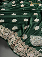 Premium Mashru Katan Silk Banarasi Saree - All Over Motifs