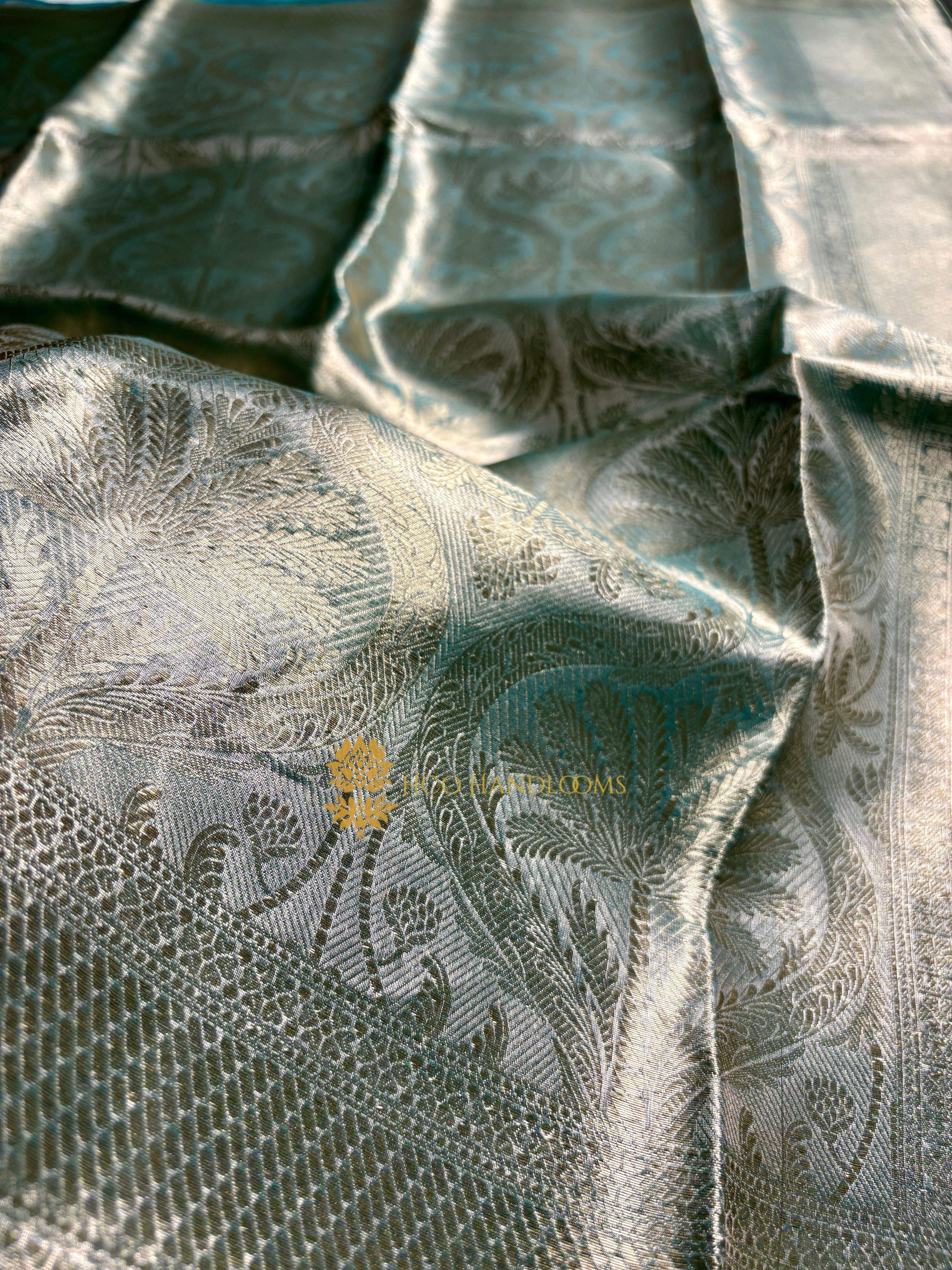 Pure Tissue Silk Tanchui Brocade Handloom Banarasi Saree