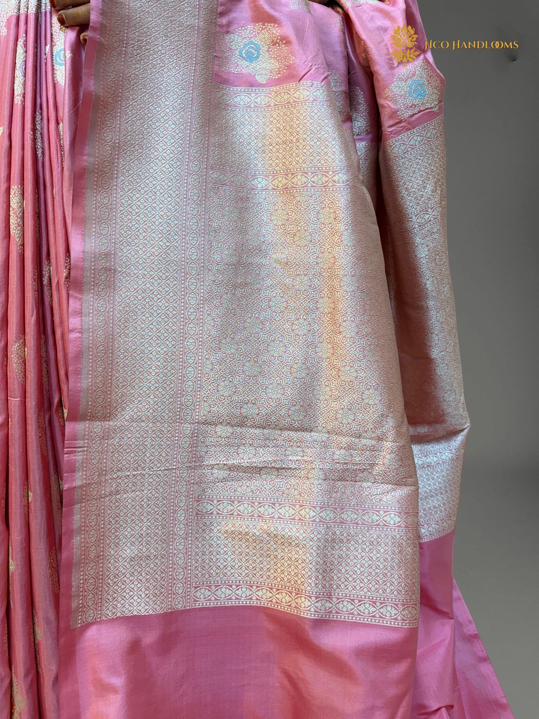 Pure Katan Silk Handloom Banarasi Saree - All Over Meenakari Jangla