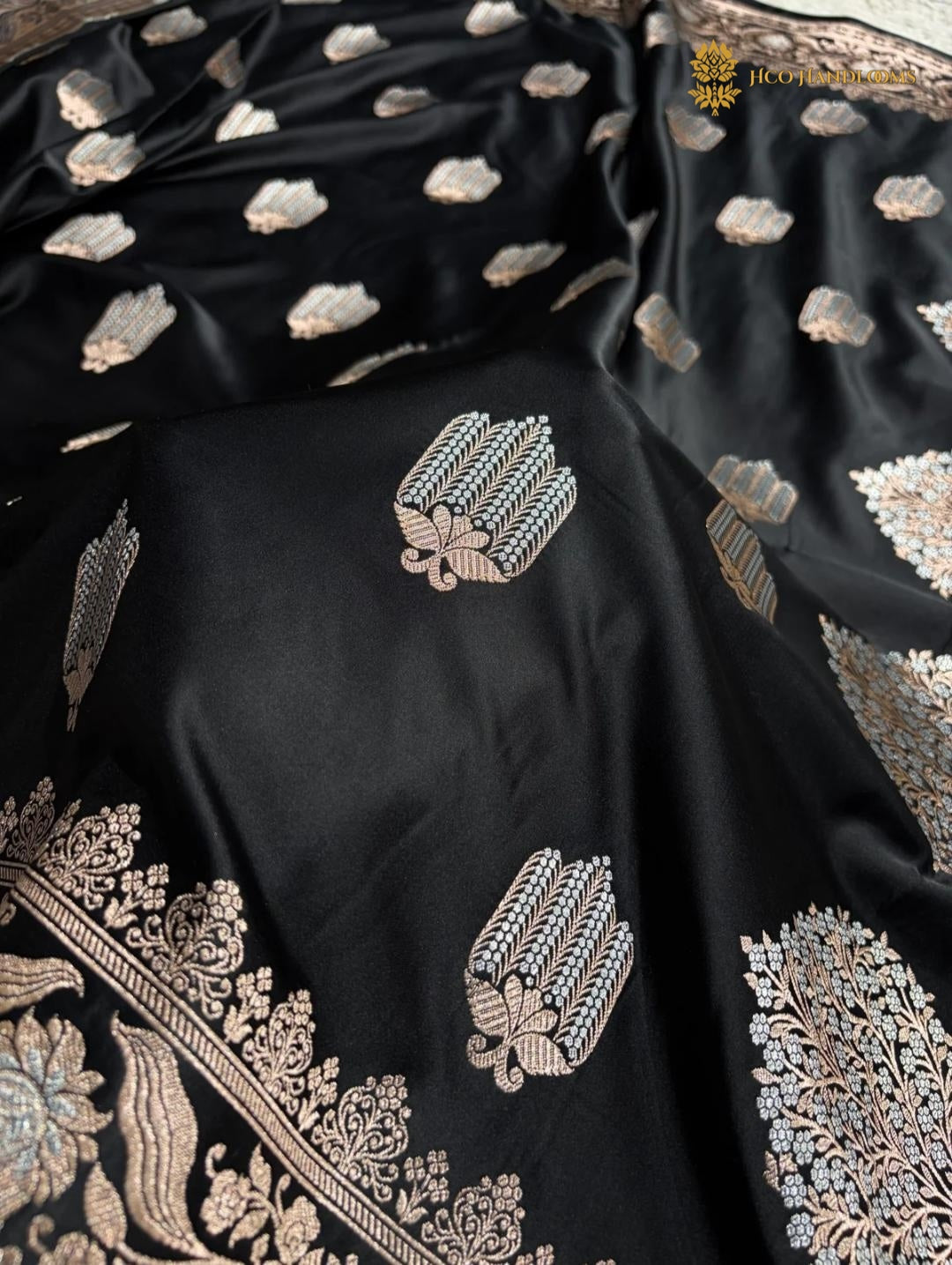 Premium Mashru Katan Silk Banarasi Saree - All Over Motifs