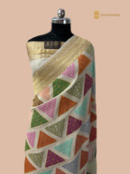 Rangkat Pure Tussar Silk Handloom Banarasi Saree - All Over Kadua Jangla