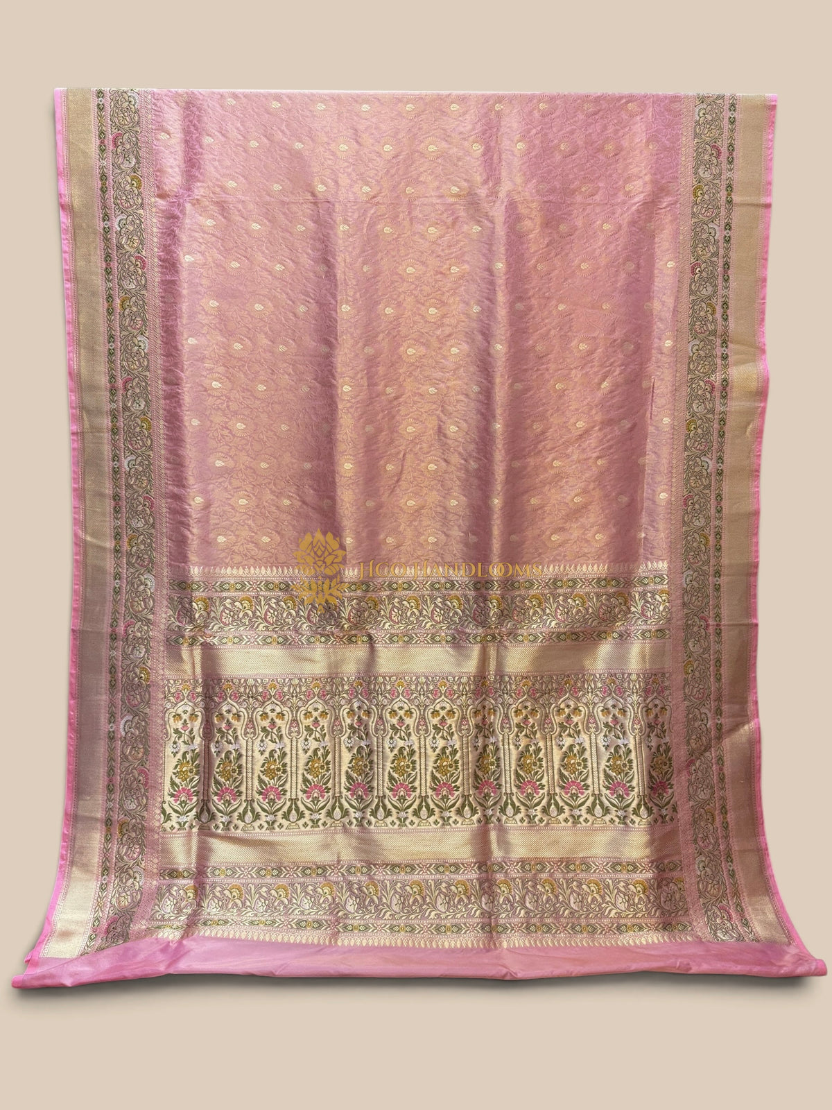 Regal Pure Katan Silk Handloom Banarasi Saree - All Over Tanchui Brocade