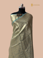 Pure Tissue Silk Tanchui Brocade Handloom Banarasi Saree