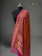 Pure Georgette Banarasi Bandhej Handloom Dupatta