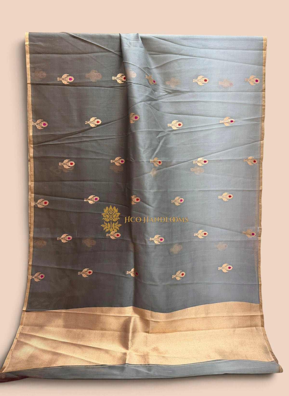 Pure Kora Silk Handloom Banarasi Saree - Meenakari Kadhua Motifs
