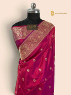 Regal Rani Pure Katan Silk Handloom Banarasi Saree - All Over Kadhua Motifs