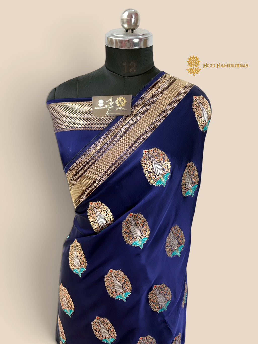 Nita Ambani Premium Mashru Crepe Silk Banarasi Saree - All Over Meenakari Motifs