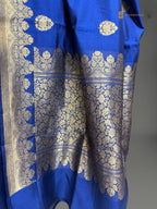 Pure Mango Katan Silk Handloom Banarasi Saree - All Over Kadhua Motifs
