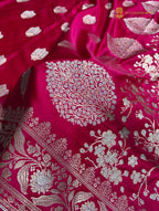 Premium Mashru Katan Silk Banarasi Saree - All Over Motifs