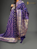 Premium Mashru Katan Silk Banarasi Saree - All Over Jaal Pattern