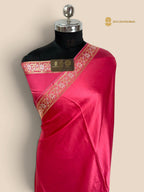 Premium Mashru Crepe Silk Banarasi Saree - All Over Plain Body