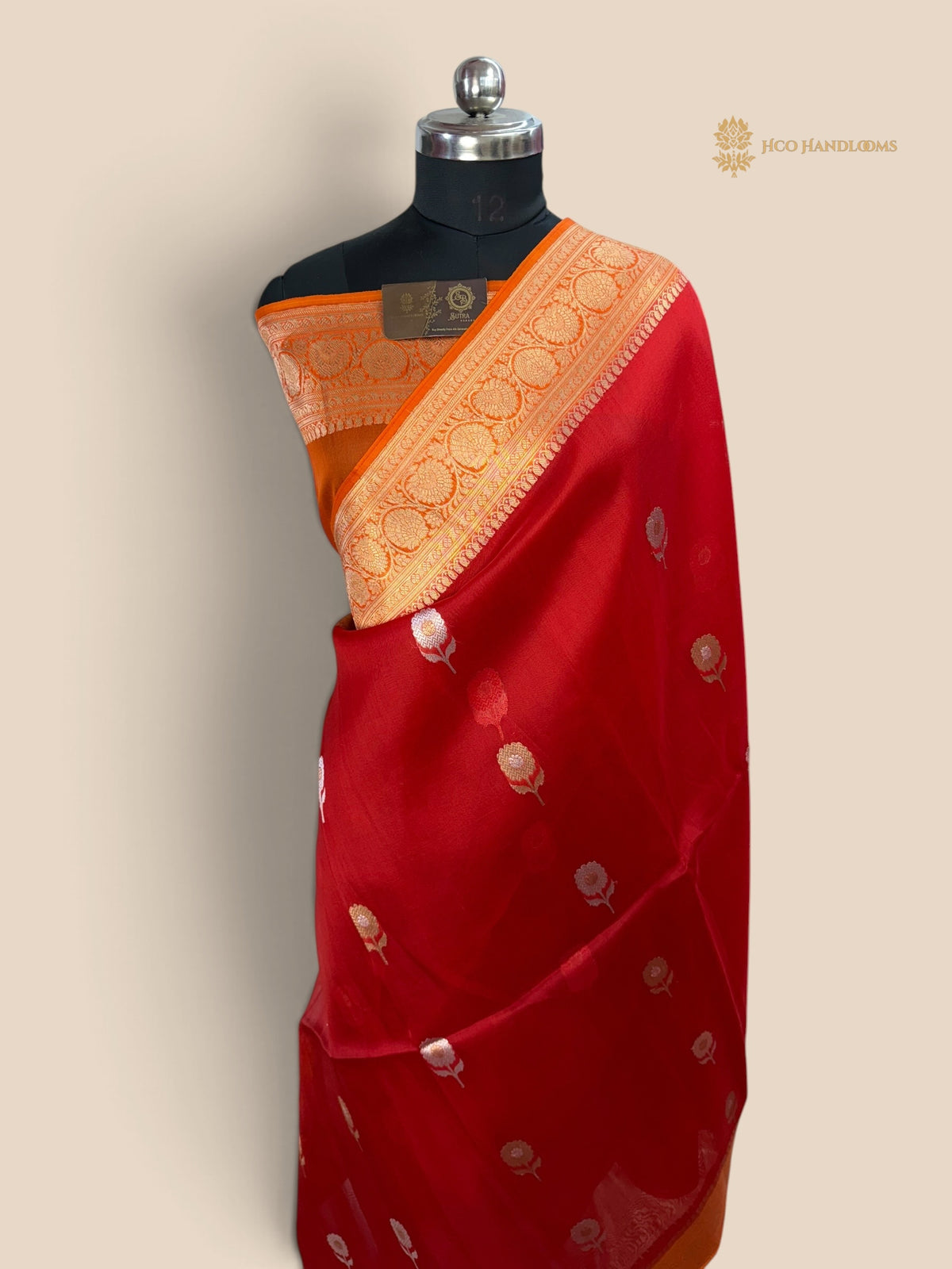 Pure Kora Silk Handloom Banarasi Saree - Meenakari Kadhua Motifs