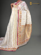 Premium Mashru Crepe Silk Banarasi Saree - All Over Small Motifs