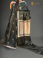 Premium Mashru Katan Silk Banarasi Saree - All Over Floral Motifs