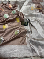 Pure Katan Silk Handloom Banarasi Saree - All Over Meenakari Motifs