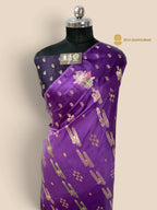 Purple Gradient Premium Soft Silk Banarasi Saree - All Over Meenakari Motifs