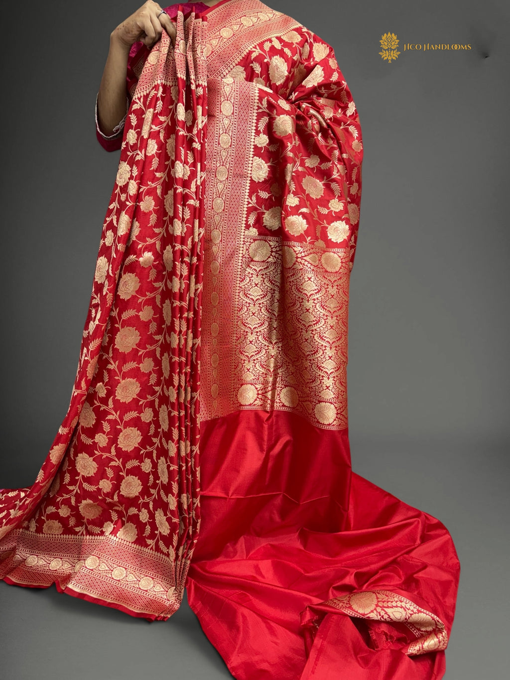 Regal Pure Katan Silk Handloom Banarasi Saree - All Over Jaal Work