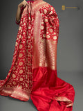 Regal Pure Katan Silk Handloom Banarasi Saree - All Over Jaal Work