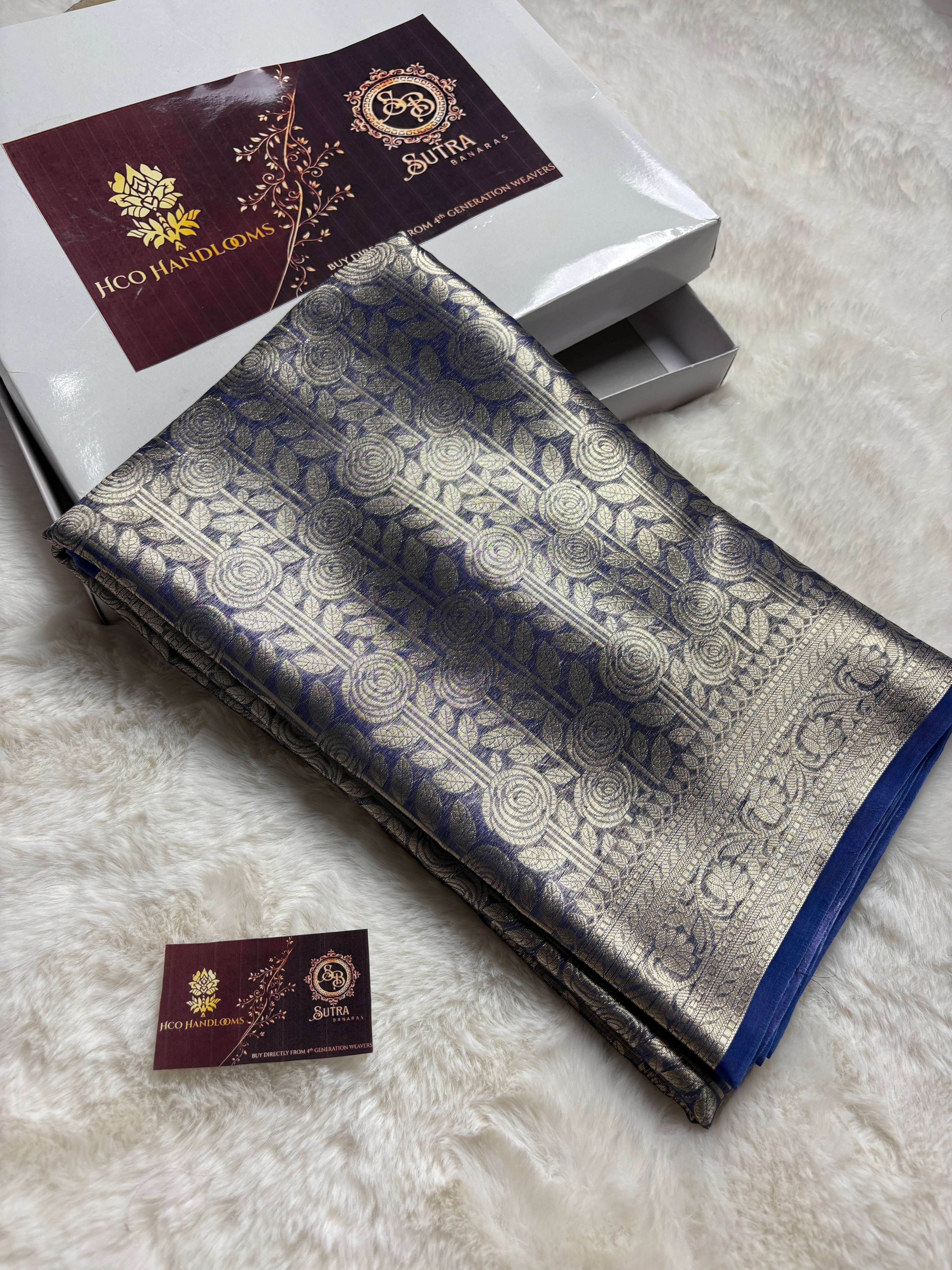 Pure Tissue Silk Tanchui Brocade Handloom Banarasi Saree