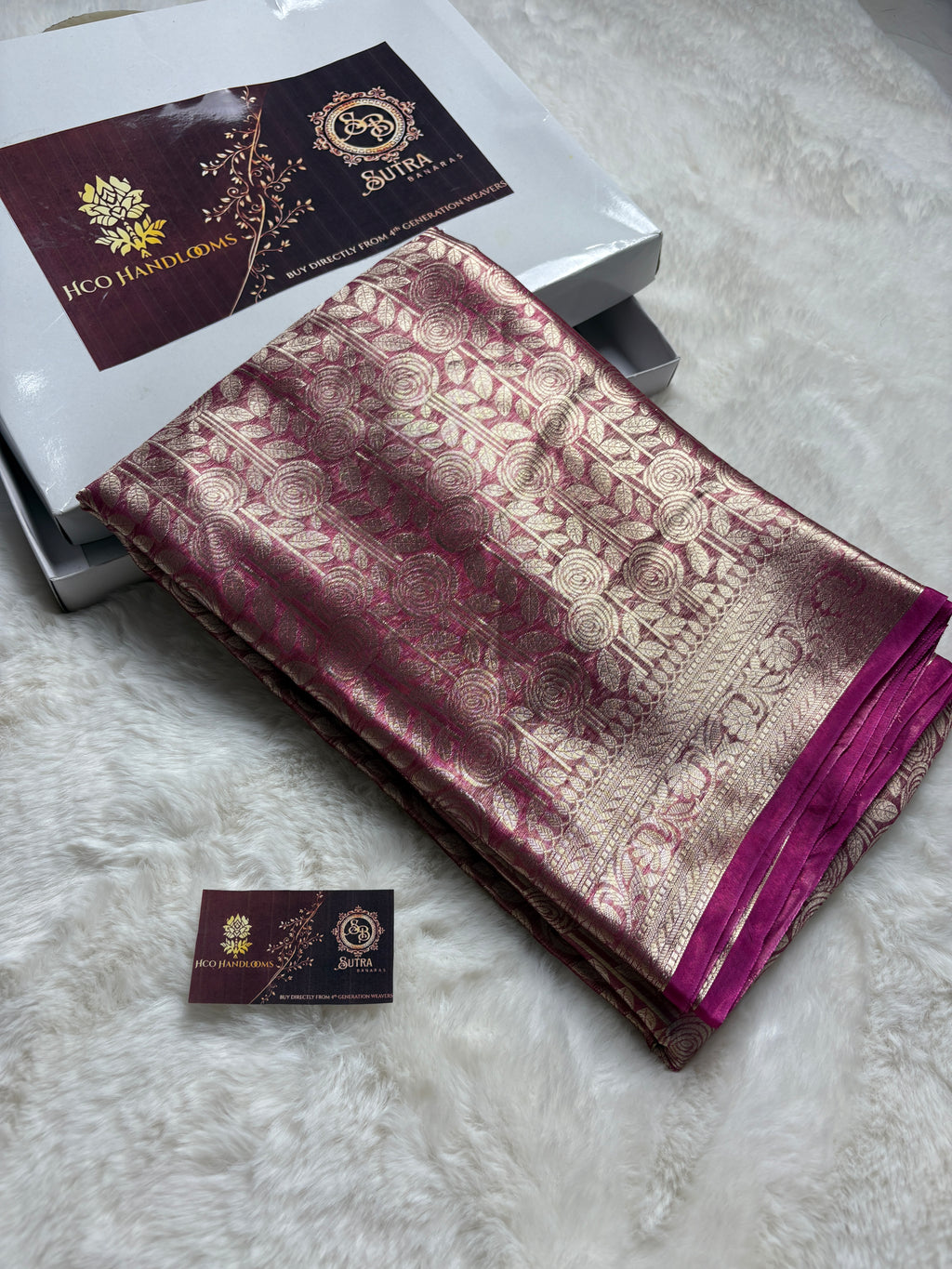 Pure Tissue Silk Tanchui Brocade Handloom Banarasi Saree