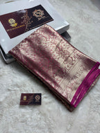 Pure Tissue Silk Tanchui Brocade Handloom Banarasi Saree