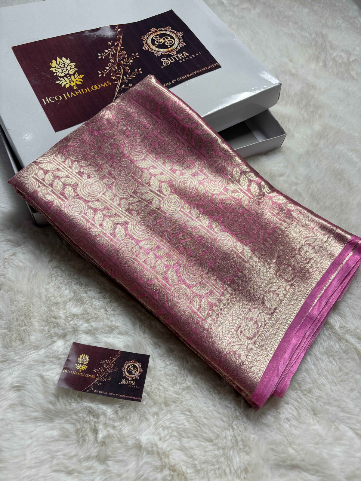 Pure Tissue Silk Tanchui Brocade Handloom Banarasi Saree