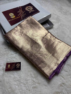 Pure Tissue Silk Tanchui Brocade Handloom Banarasi Saree