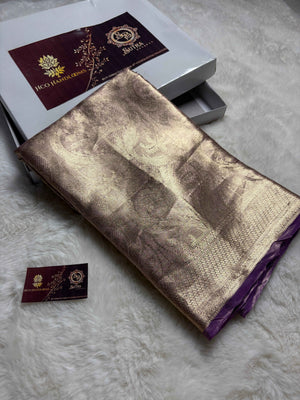 Pure Tissue Silk Tanchui Brocade Handloom Banarasi Saree
