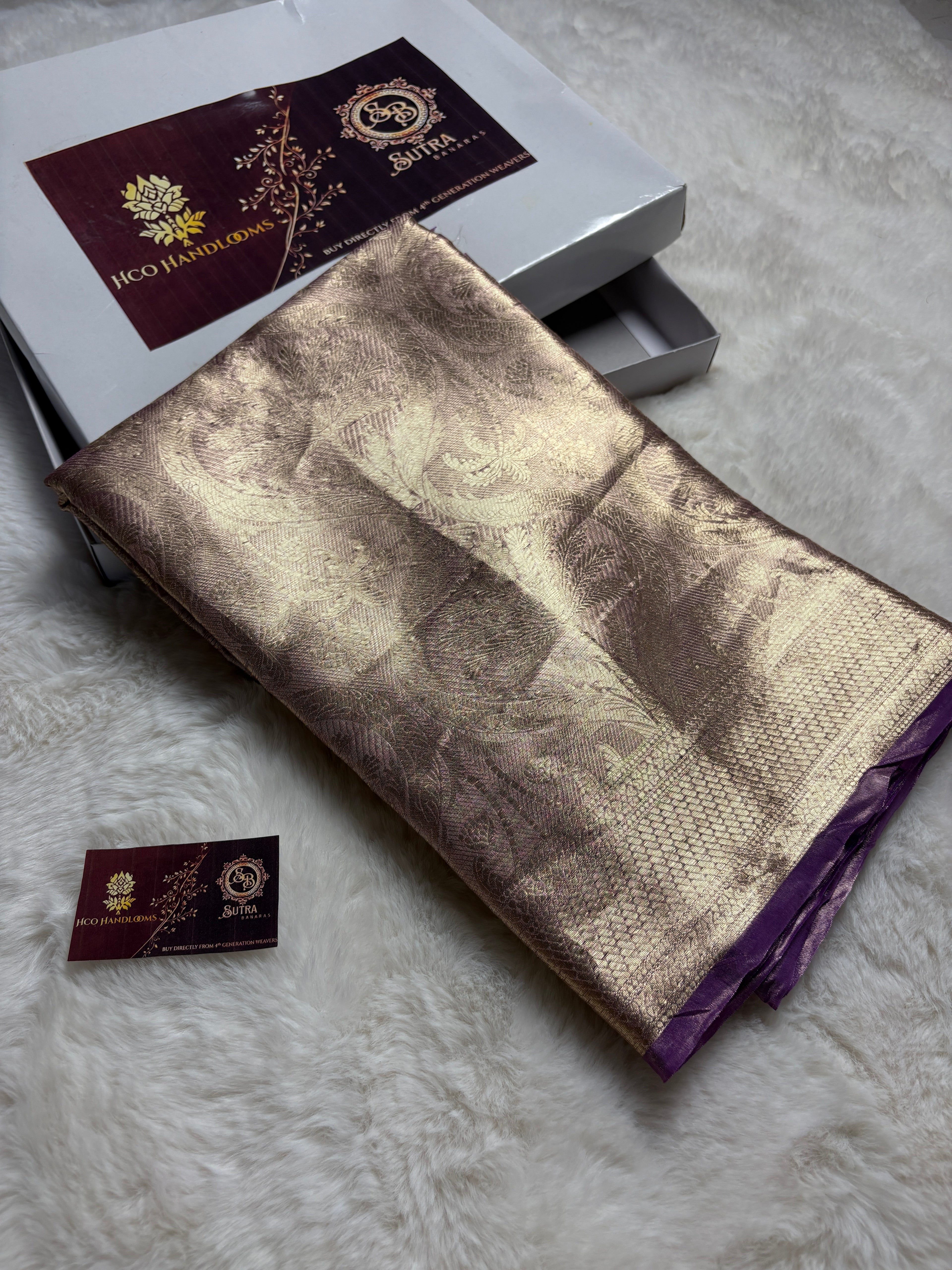 Pure Tissue Silk Tanchui Brocade Handloom Banarasi Saree