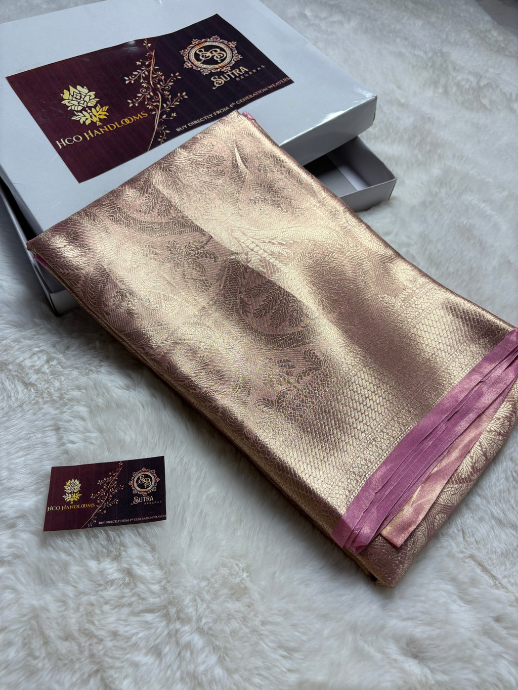 Pure Tissue Silk Tanchui Brocade Handloom Banarasi Saree