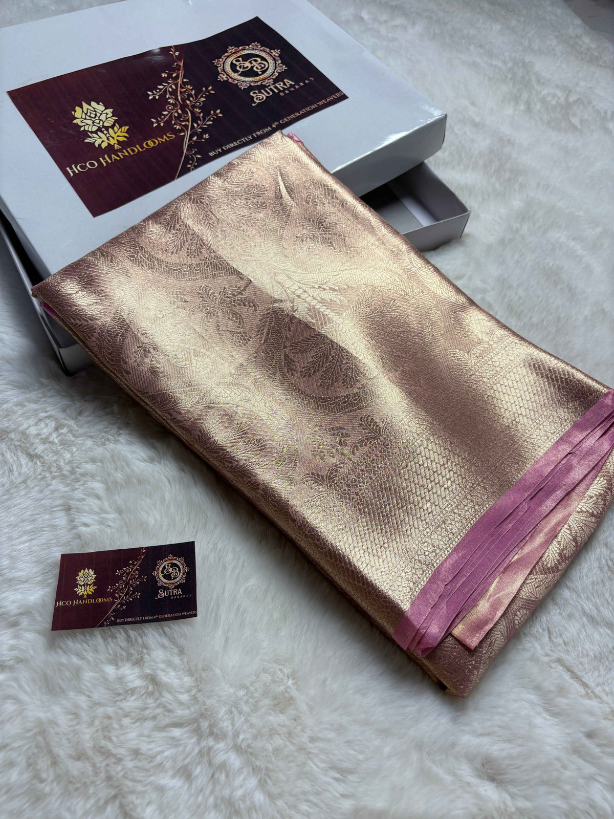 Pure Tissue Silk Tanchui Brocade Handloom Banarasi Saree