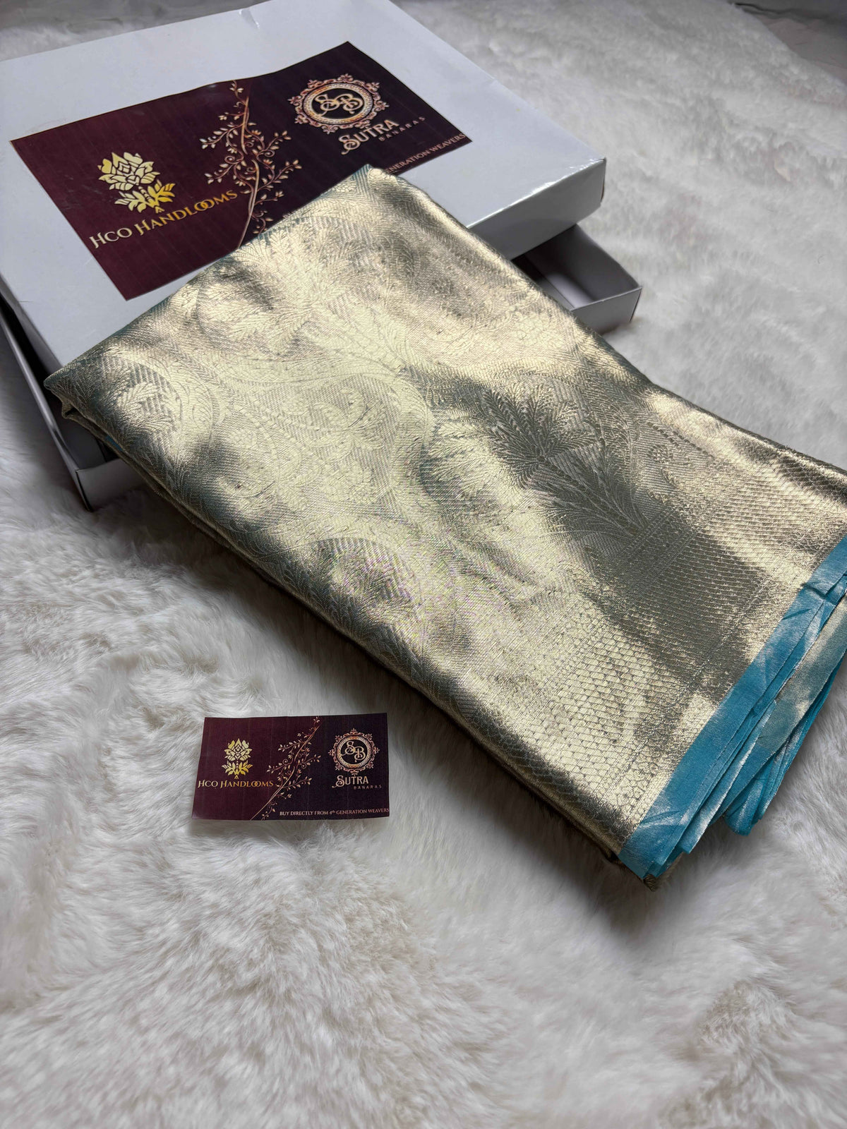 Pure Tissue Silk Tanchui Brocade Handloom Banarasi Saree