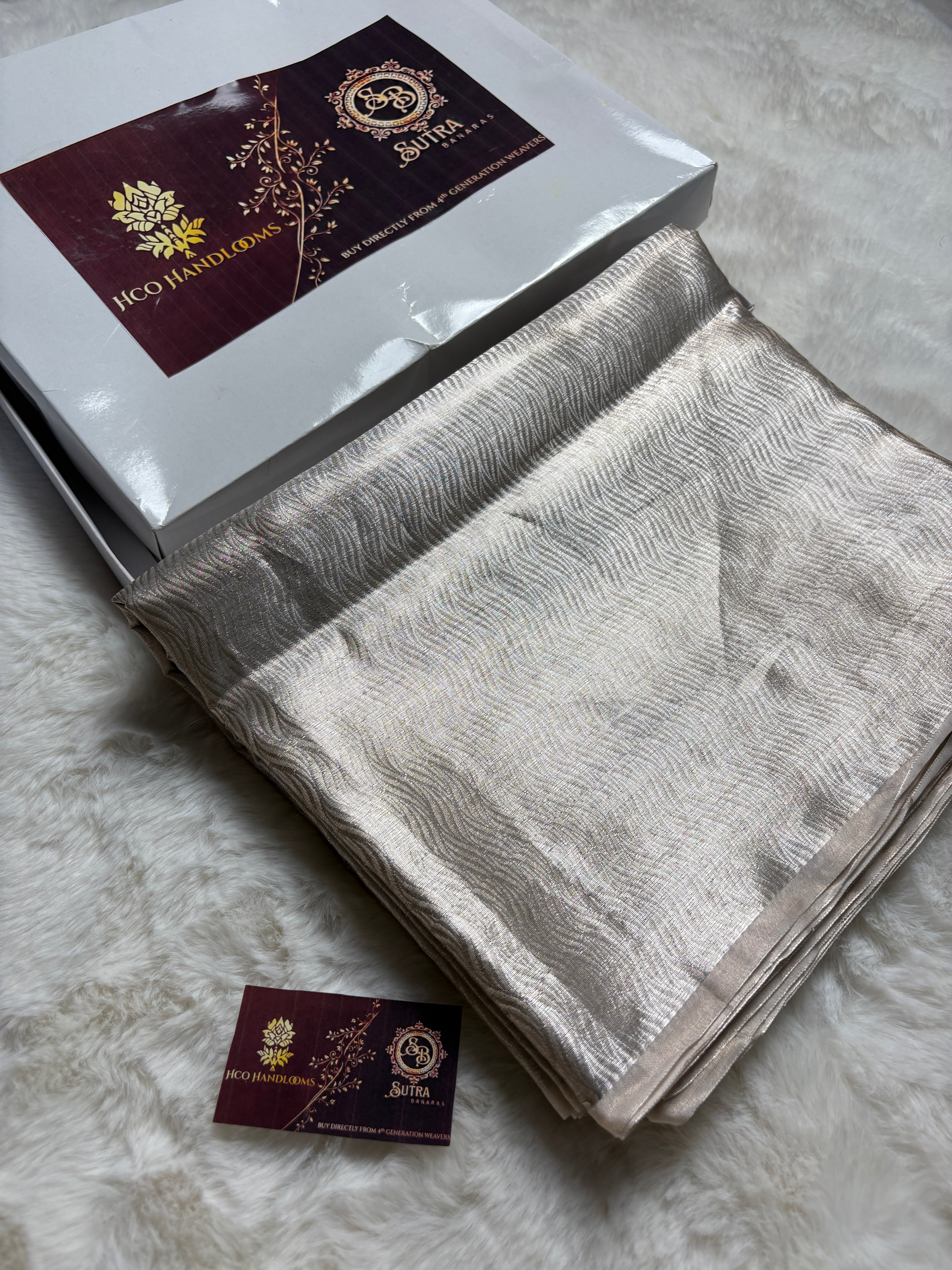 Pure Tissue Silk Tanchui Brocade Handloom Banarasi Saree