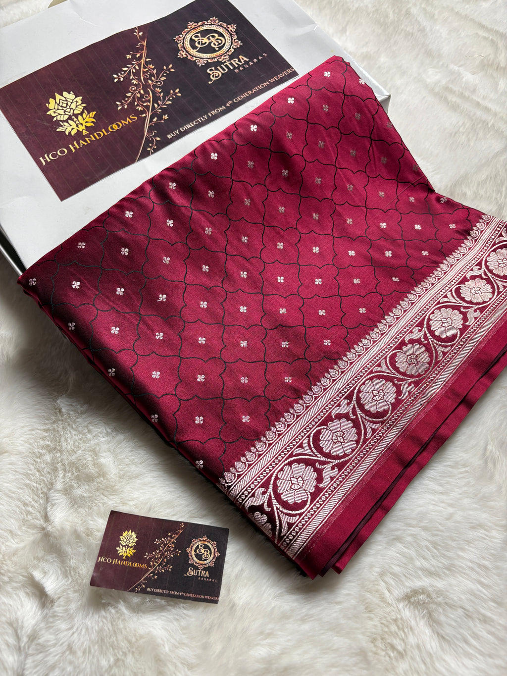 Premium Mashru Katan Silk Banarasi Saree With Floral Motifs