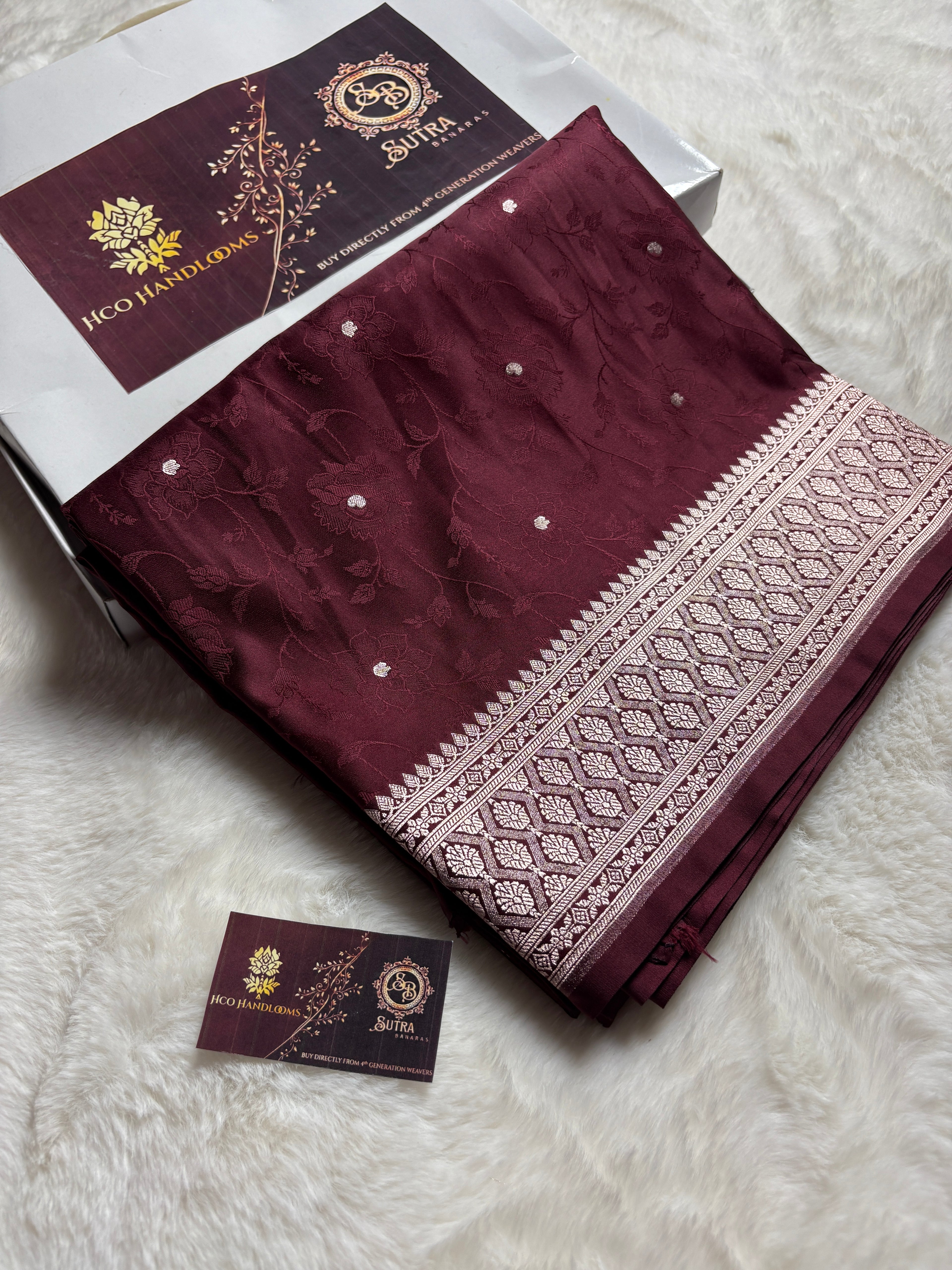Premium Mashru Katan Silk Banarasi Saree With Tanchui Brocade Floral Motifs