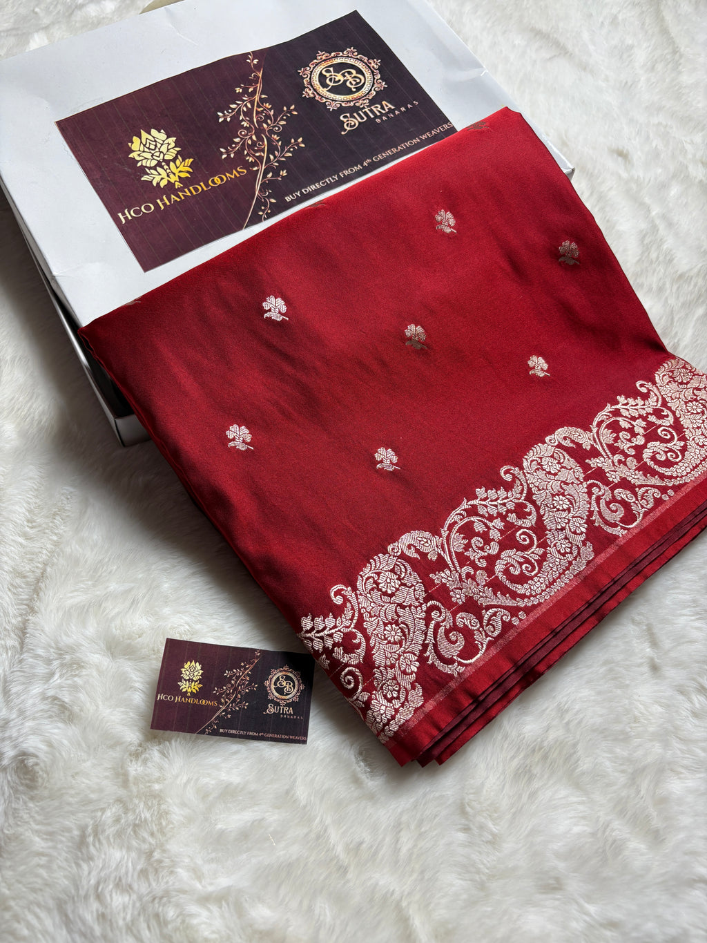Premium Mashru Katan Silk Banarasi Saree With Floral Motifs
