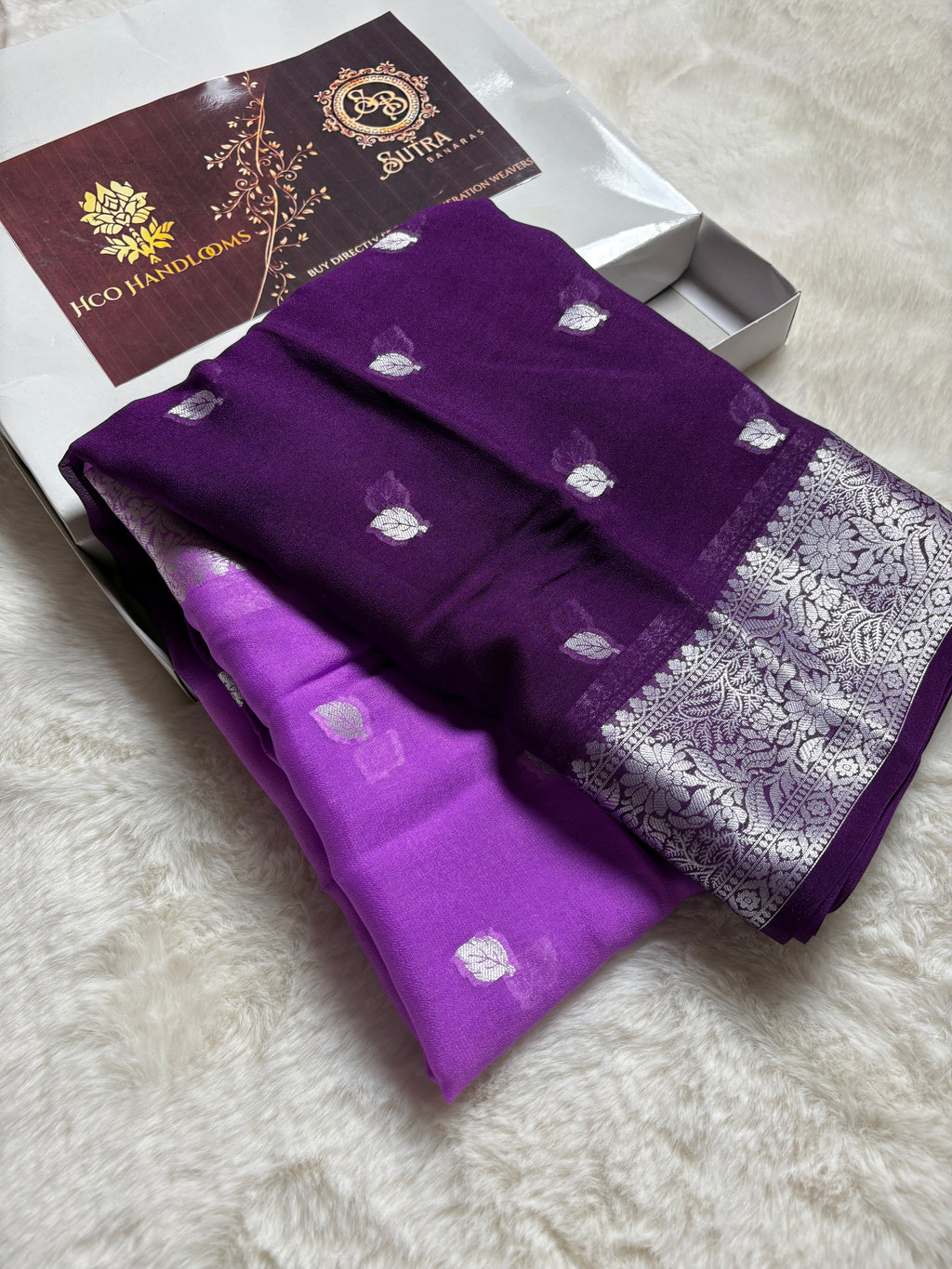 Pure Chiffon Silk Khaddi Banarasi With Small Motifs