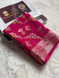 Pure Chiffon Silk Khaddi Banarasi With Floral Motifs