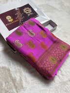 Pure Chiffon Silk Khaddi Banarasi With Paisley Motifs