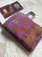 Pure Chiffon Silk Khaddi Banarasi With Paisley Motifs