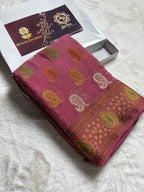 Pure Chiffon Silk Khaddi Banarasi With Paisley Motifs