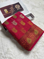 Pure Chiffon Silk Khaddi Banarasi With Paisley Motifs